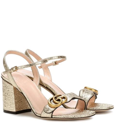 gucci sandals gold heels